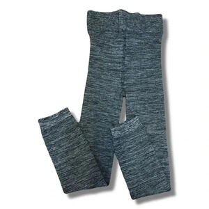 Time and Tru Women's Fleece Lined Leggings Gray Space Dye Size S